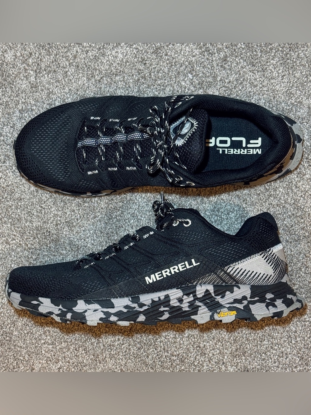 Merrell Moab Flight Shoes in Black & Gray
